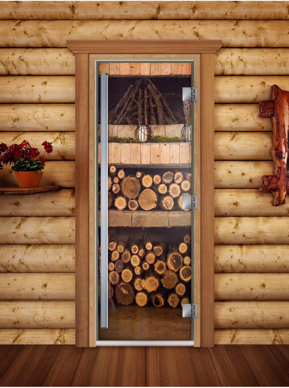 Дверь для бани и сауны Doorwood Престиж Фотопечать А024 800х2000 мм