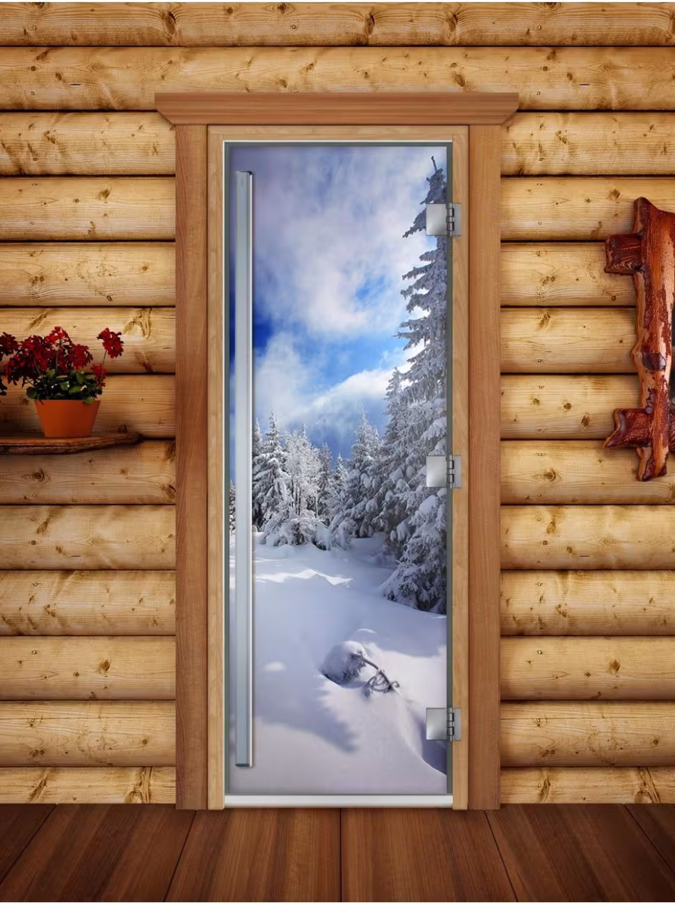 Дверь для бани и сауны Doorwood Престиж Фотопечать А081 800х2000 мм