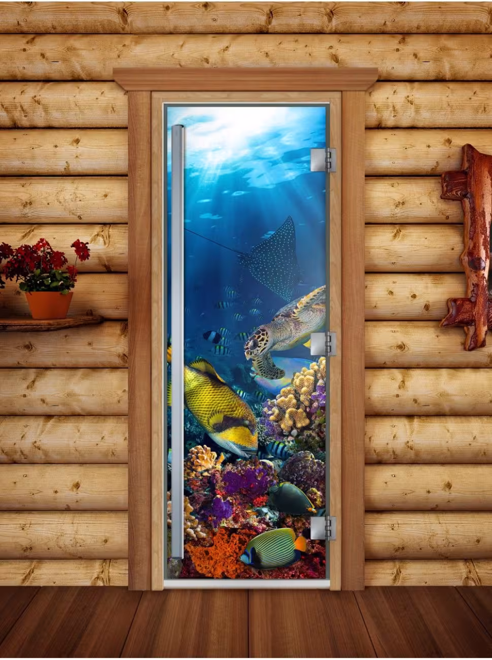Дверь для бани и сауны Doorwood Престиж Фотопечать А085 700х1900 мм