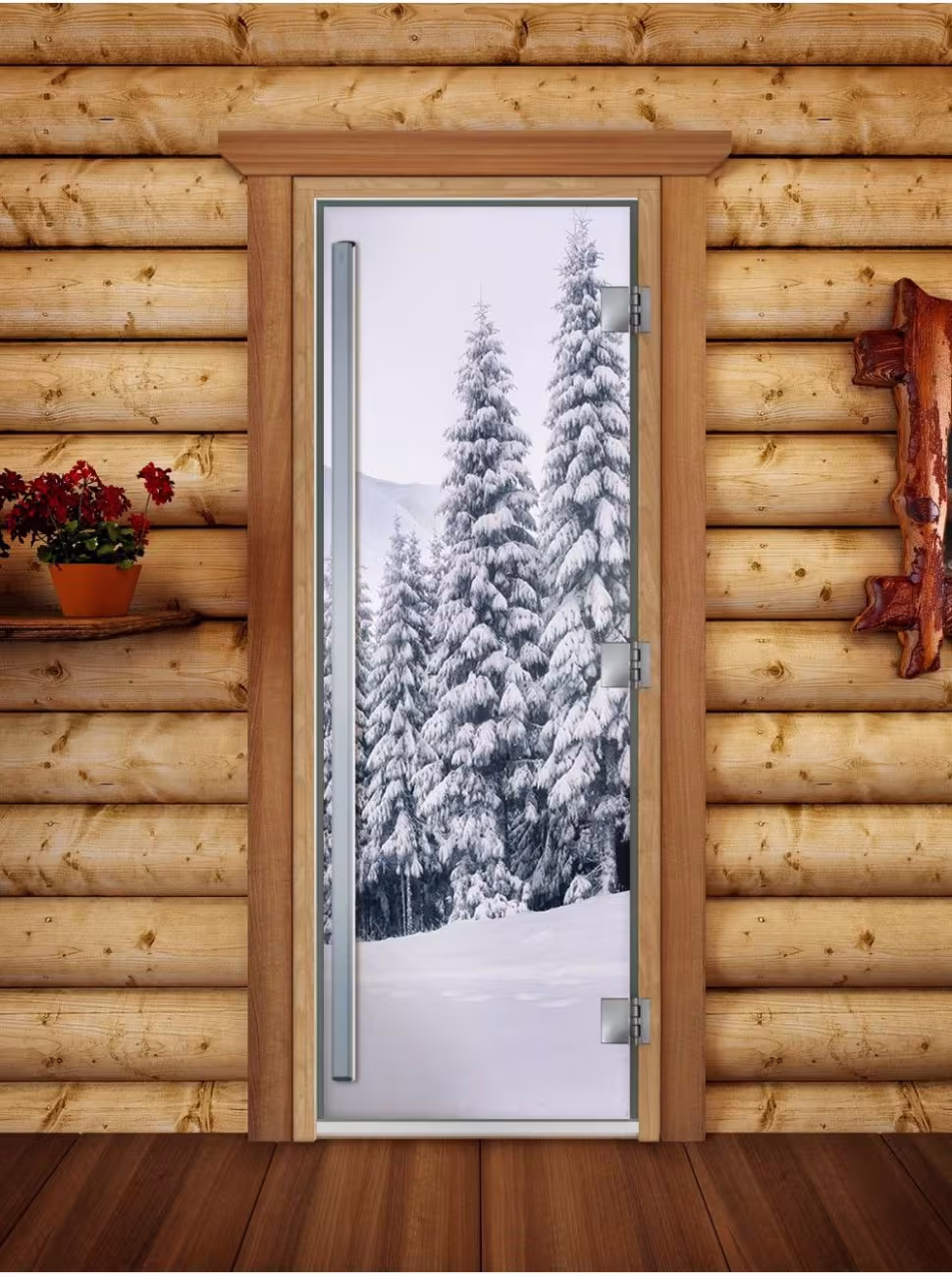 Дверь для бани и сауны Doorwood Престиж Фотопечать А091 800х2000 мм