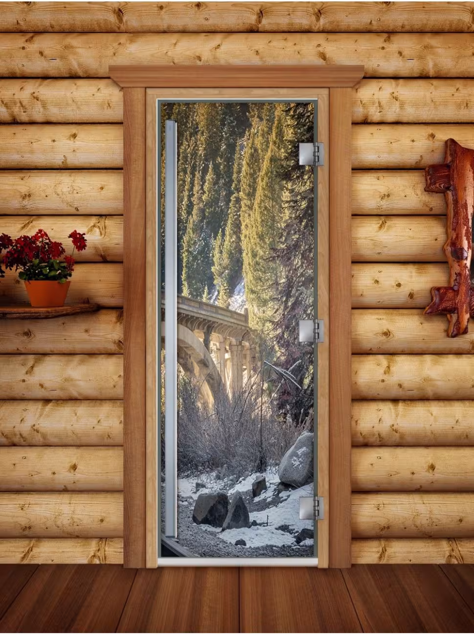 Дверь для бани и сауны Doorwood Престиж Фотопечать А096 700х1900 мм