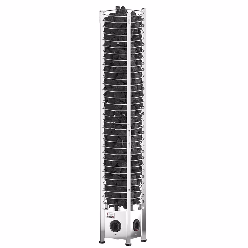 Электрическая печь Sawo Tower TH3-60NB-P (6 кВт, встроенный пульт, нержавейка)