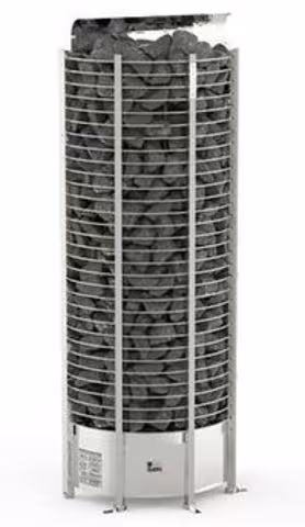 Электрическая печь Sawo Tower TH3-60Ni2-WL-P (6,0 кВт, нержавейка, пристенная), выносной пульт (встроенный блок мощности)