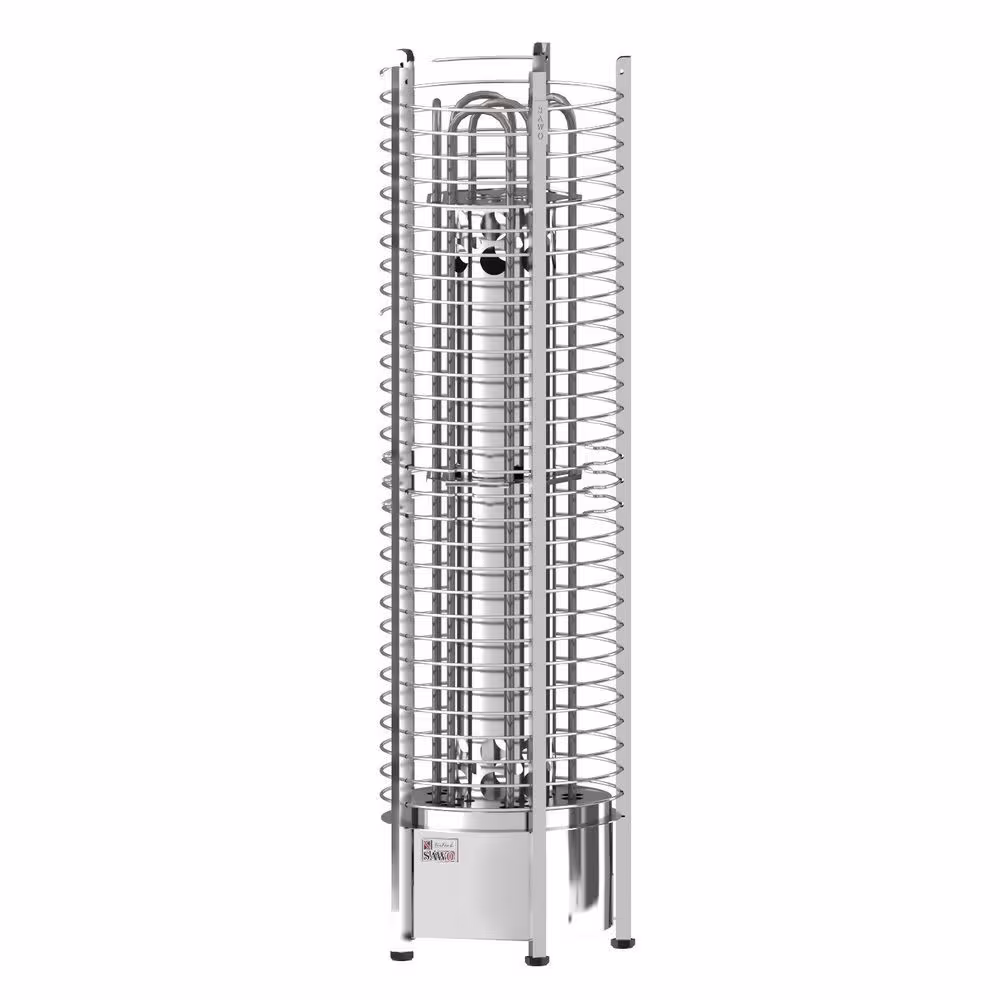 Электрическая печь Sawo Tower вертикальная, круглая, 9 кВт, TH6-90NS-P, выносной пульт (пульт и блок мощности покупается отдельно)