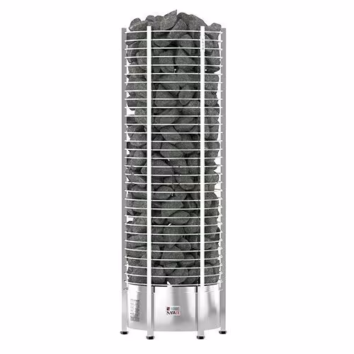 Электрическая печь Sawo Tower TH6-120NS-P (12 кВт, нержавейка, круглая), выносной пульт (пульт и блок мощности покупается отдельно)