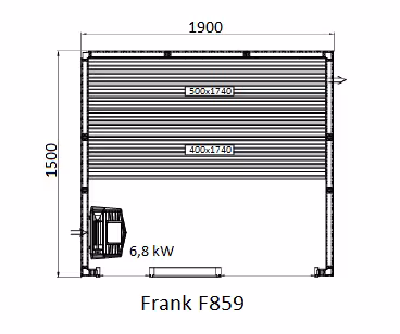 Готовая финская сауна Frank F859