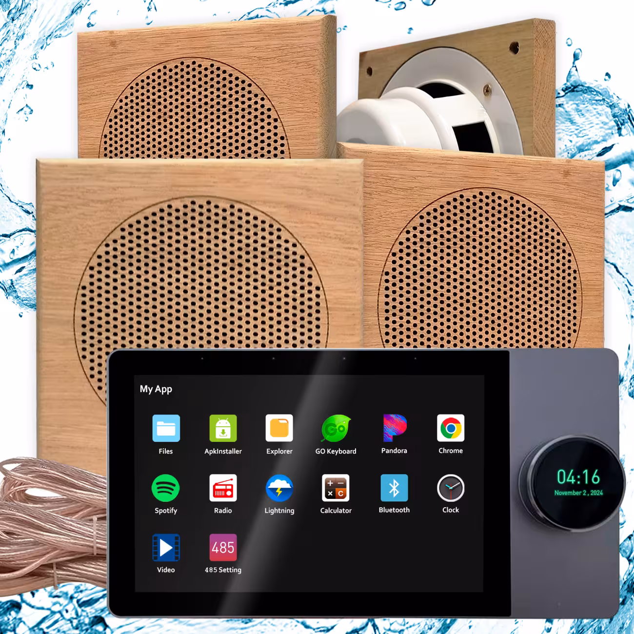 Комплект влагостойкой акустики SteamWater SMART HOME MUSIC - Sauna Square 4
