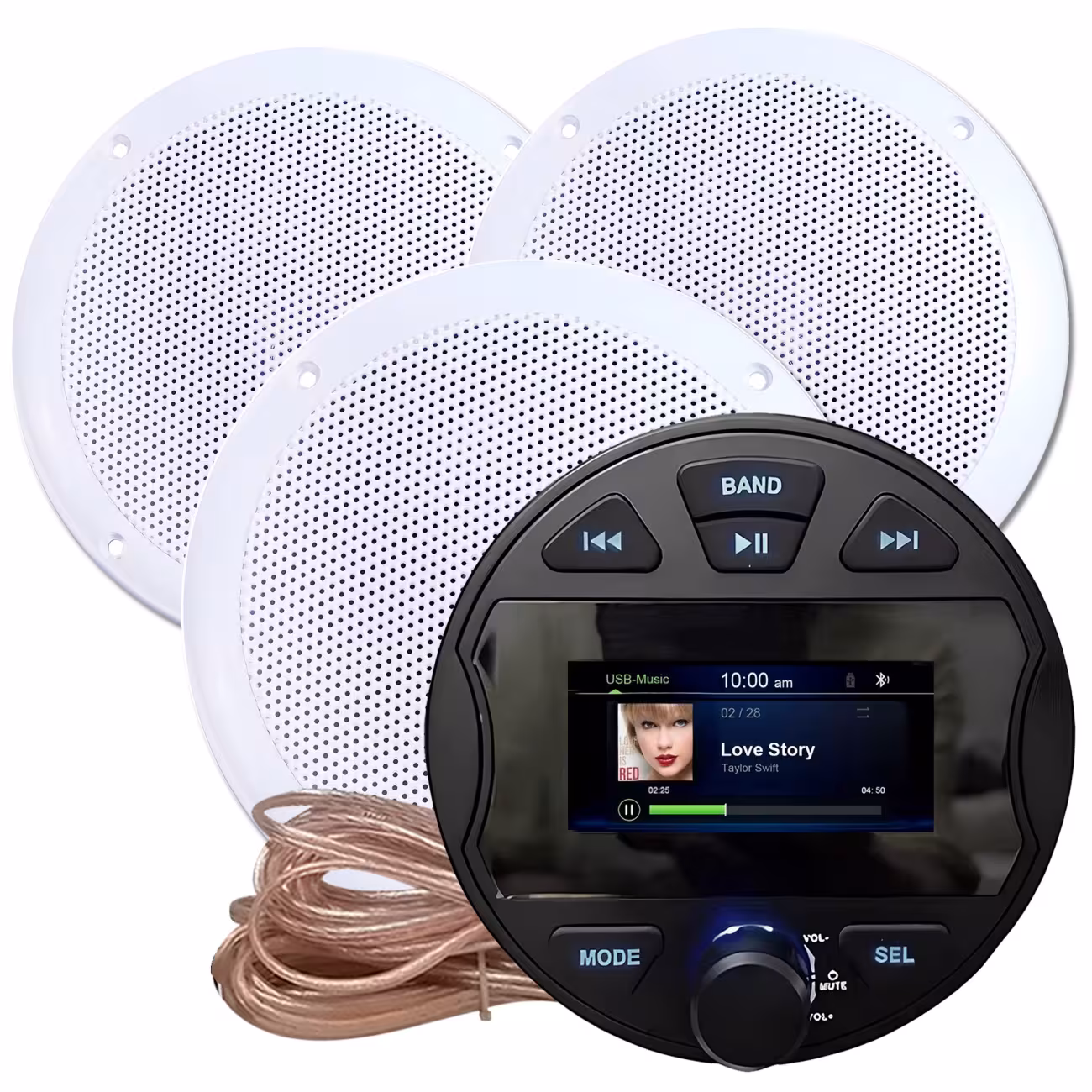 Комплект влагостойкой акустики для бани, сауны и хамама Steam&Water AQUA Music DB003 VISATON белый 3