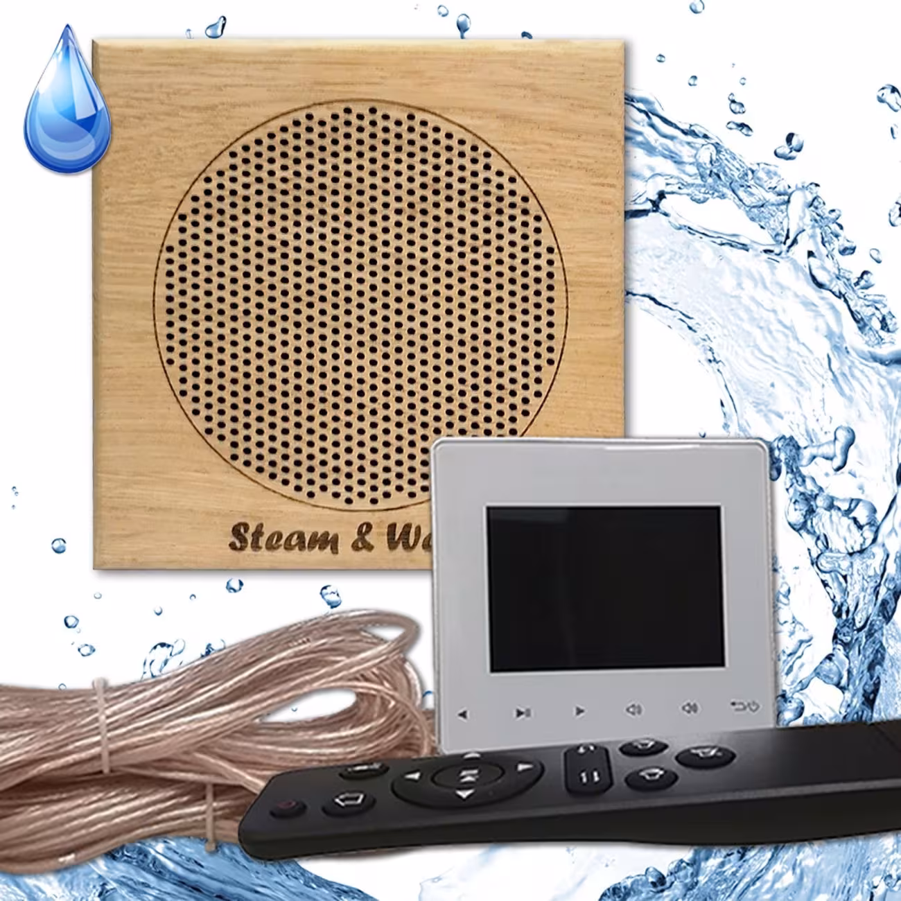 Комплект влагостойкой акустики Steam&Water Standart - Sauna White