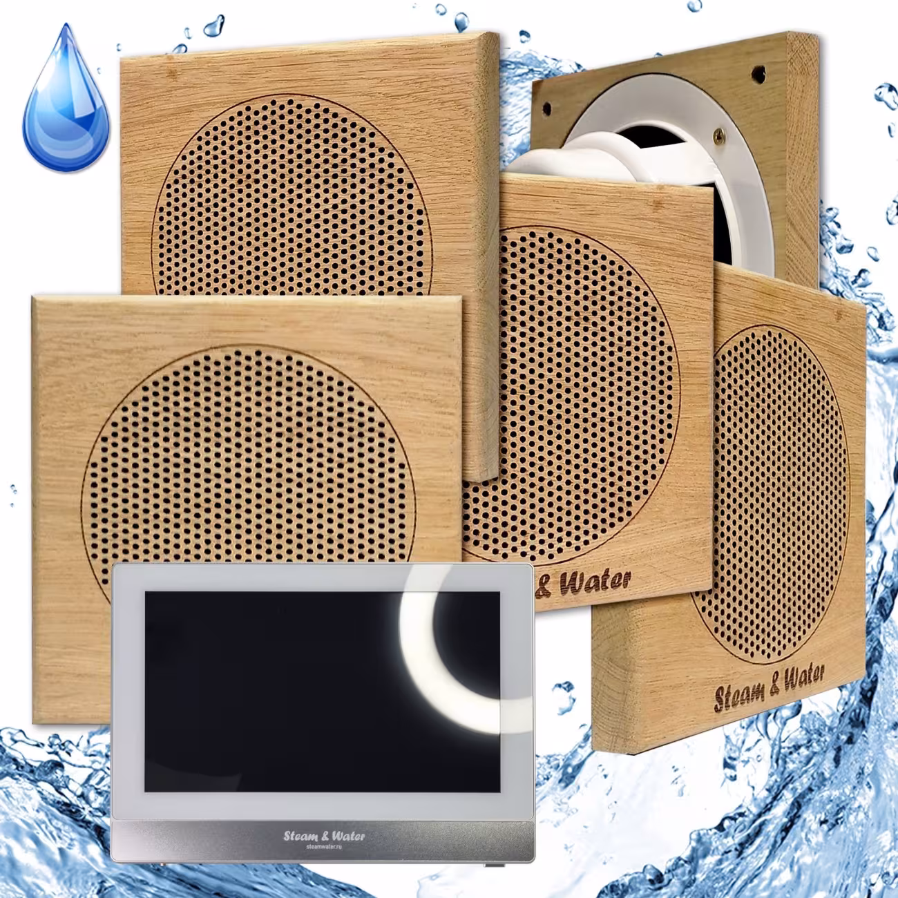 Комплект домашней акустической системы с караоке-усилителем Steam&Water SOUND SAUNA S5