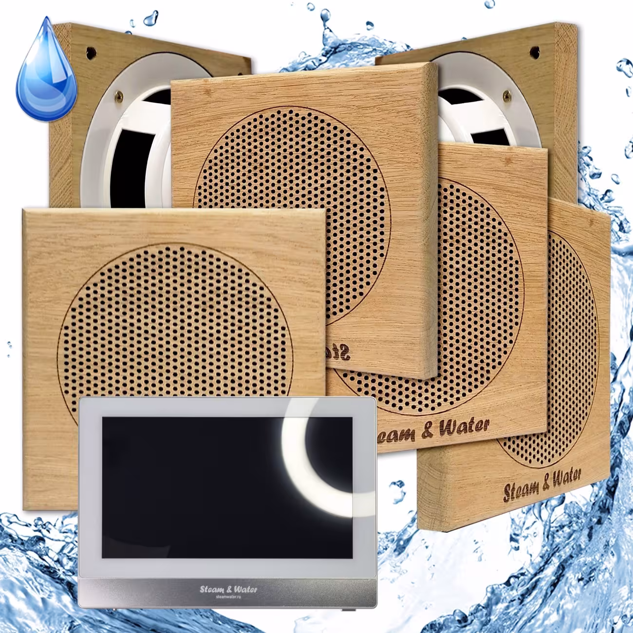 Комплект домашней акустической системы с караоке-усилителем Steam&Water SOUND SAUNA S6