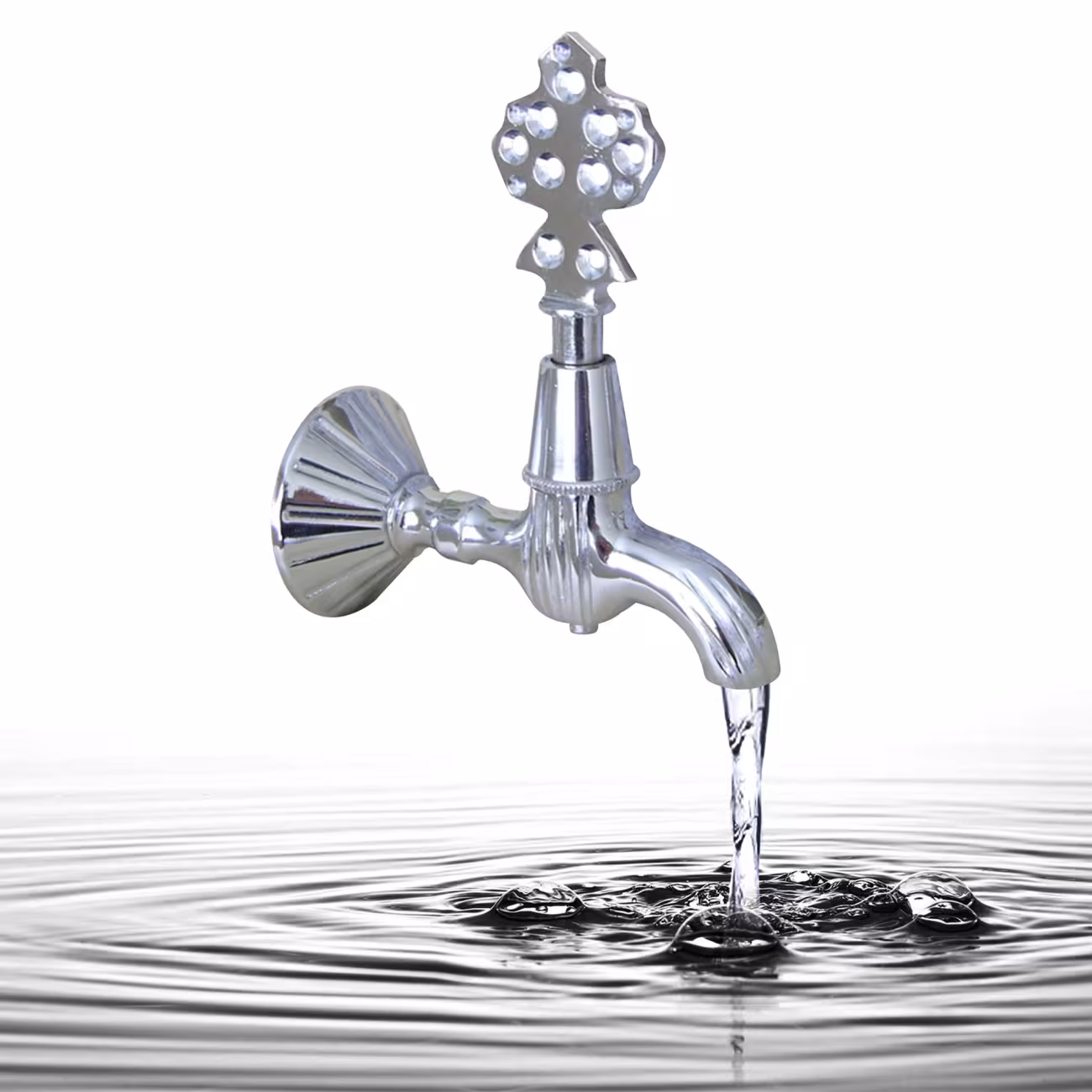 Кран латунный Steam&Water для хамама, Хром (148)