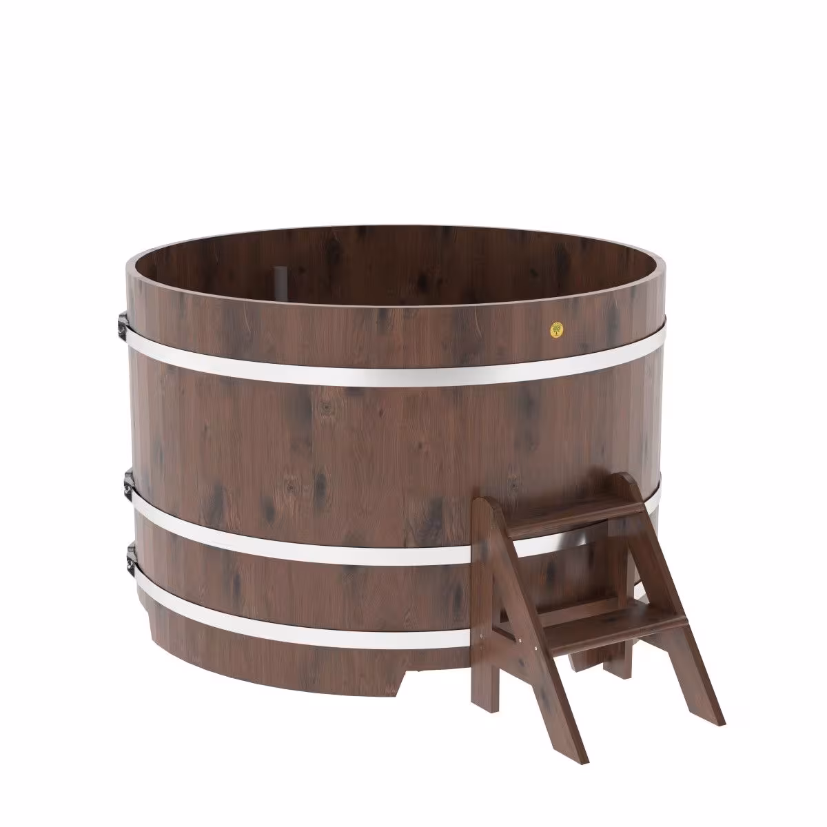 Купель круглая BentWood дуб морёный рустик 1500х1100 мм