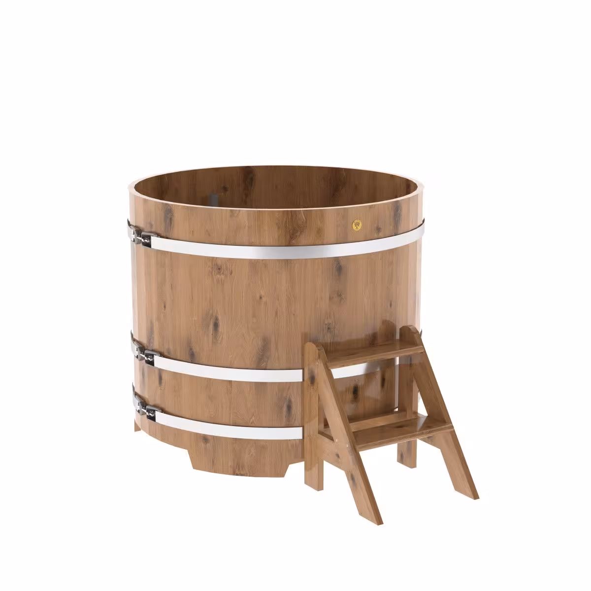 Купель круглая BentWood дуб натуральный рустик 1170х1000 мм