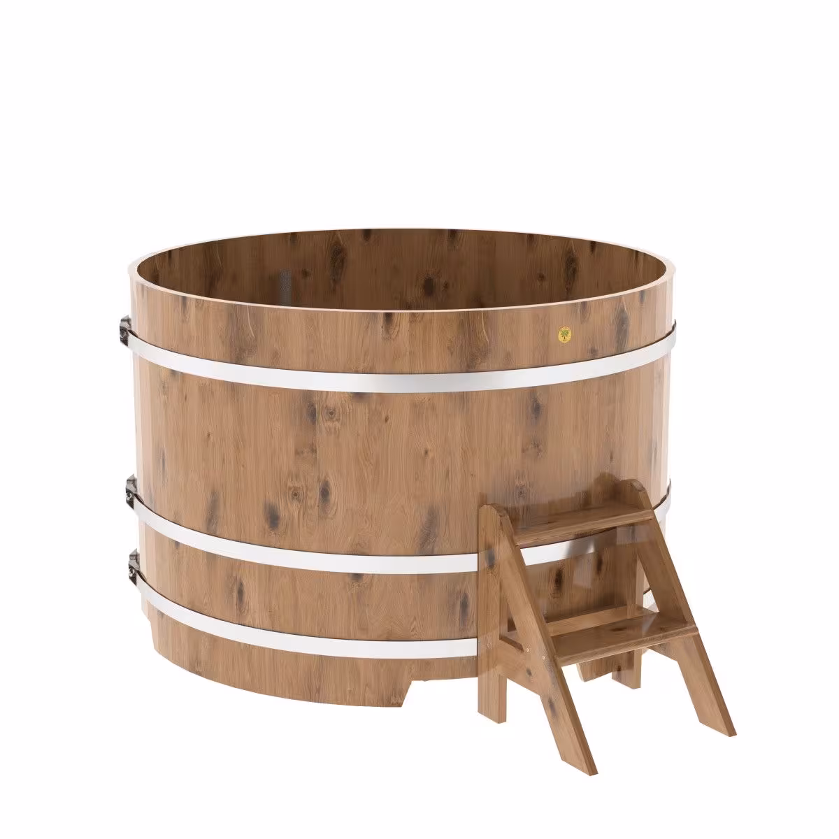 Купель круглая BentWood дуб натуральный рустик 1500х1200 мм