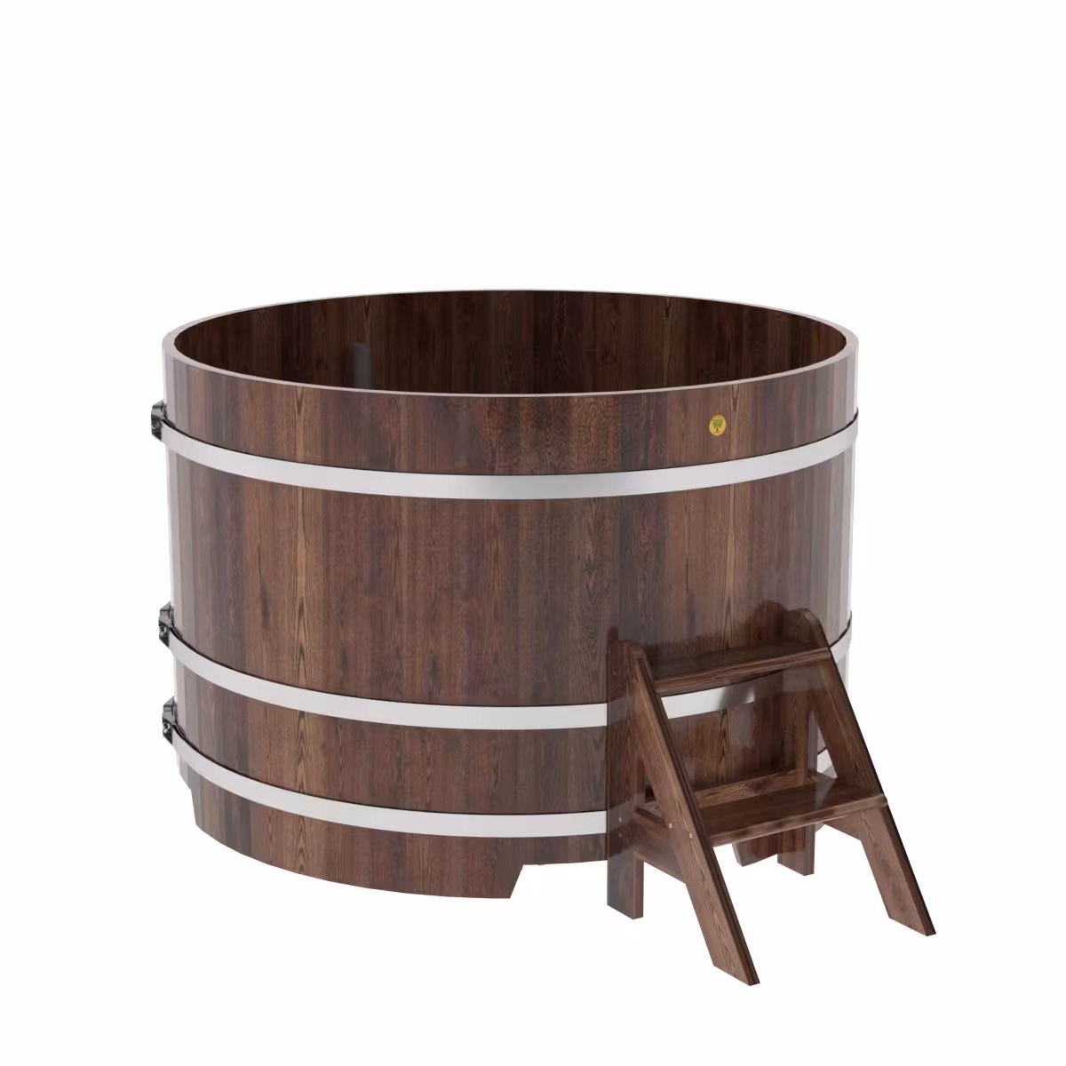 Купель круглая BentWood лиственница морёная премиум 1500х1000 мм