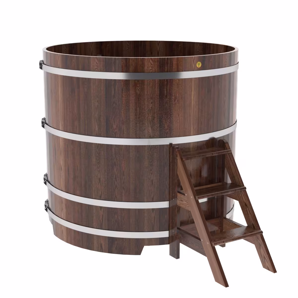 Купель круглая BentWood лиственница морёная премиум 1500х1400 мм