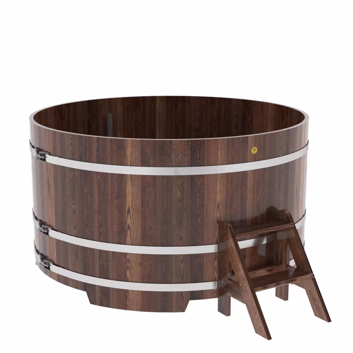 Купель круглая BentWood лиственница морёная премиум 1800х1000 мм