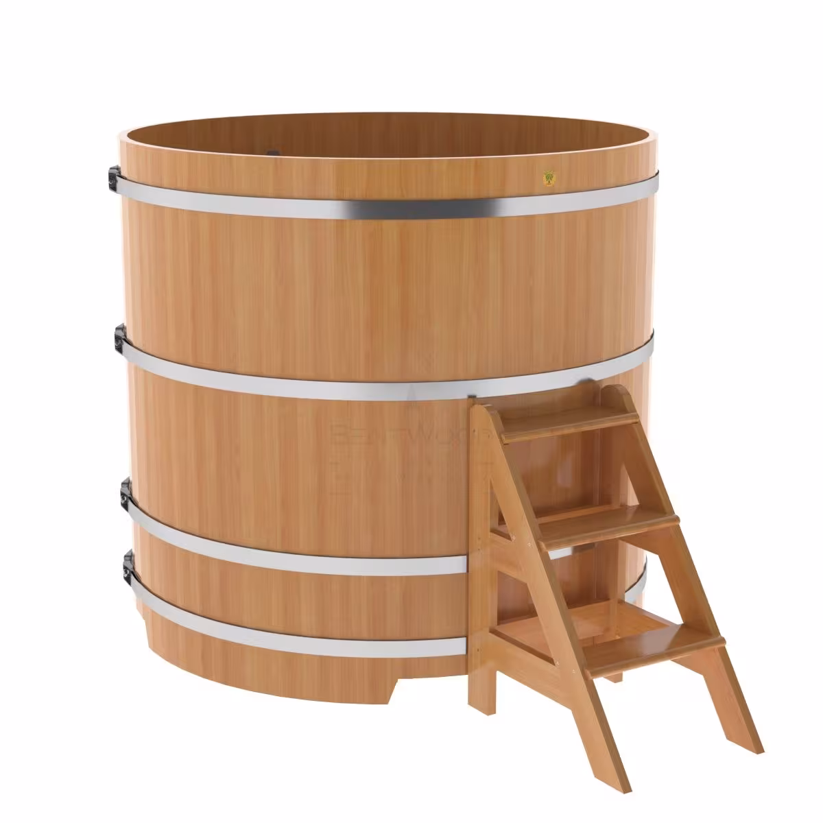 Купель круглая BentWood лиственница натуральная премиум 1500х1400 мм