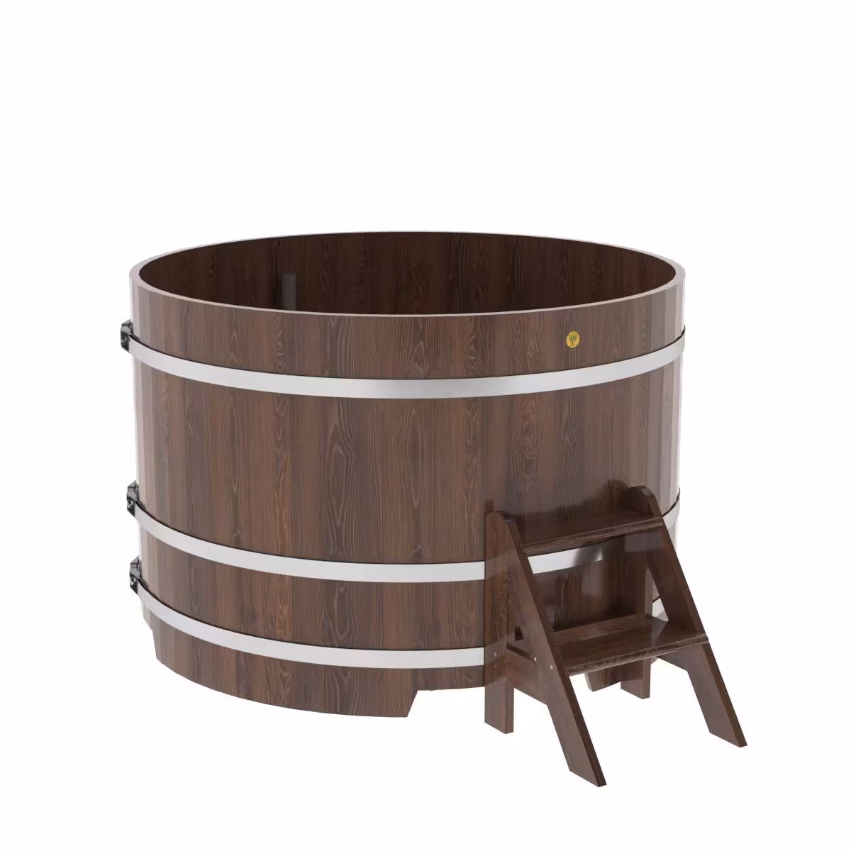 Купель круглая BentWood дуб морёный 1500х1000 мм