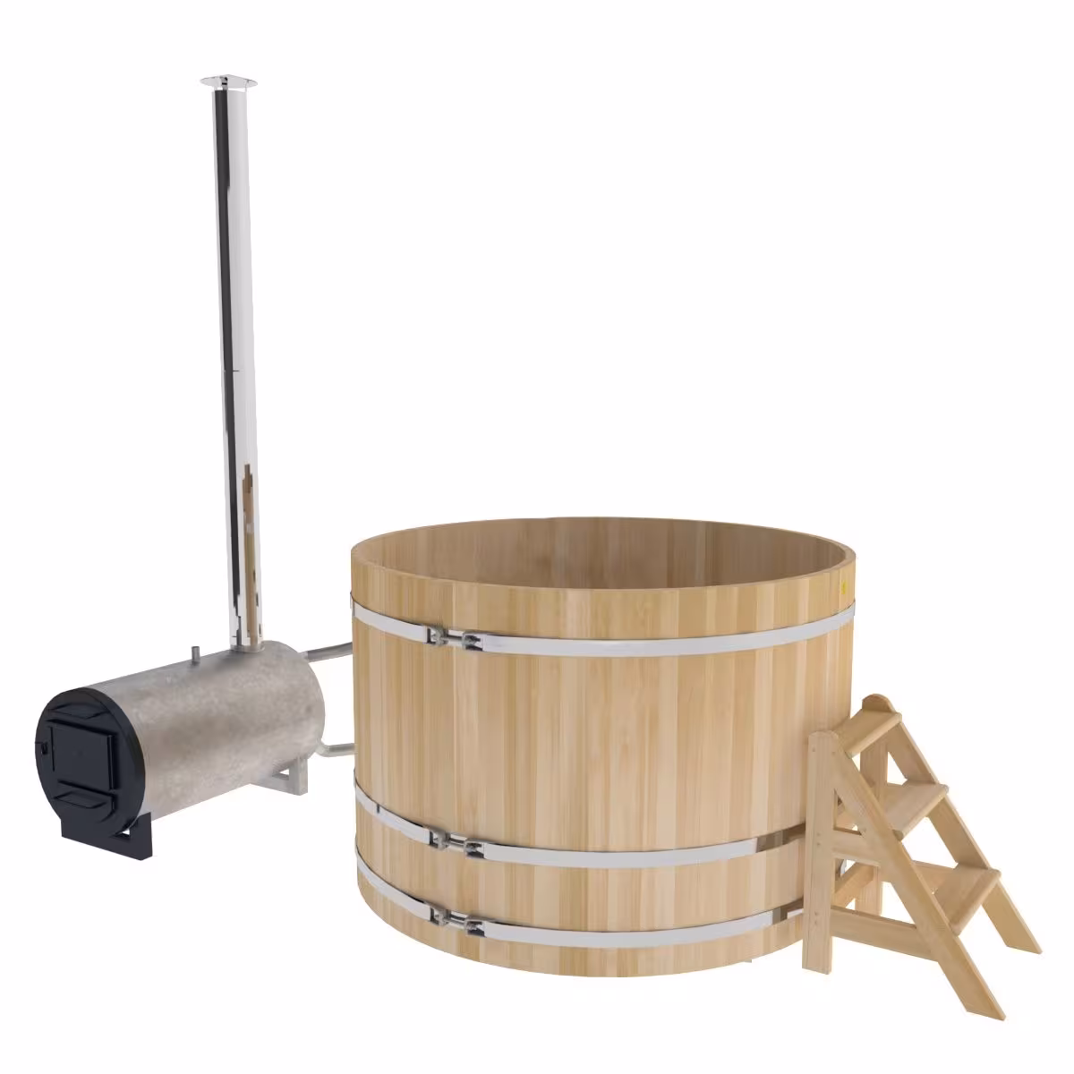 Фурако BentWood из кедра премиум с наружной печкой 1800х1200 мм