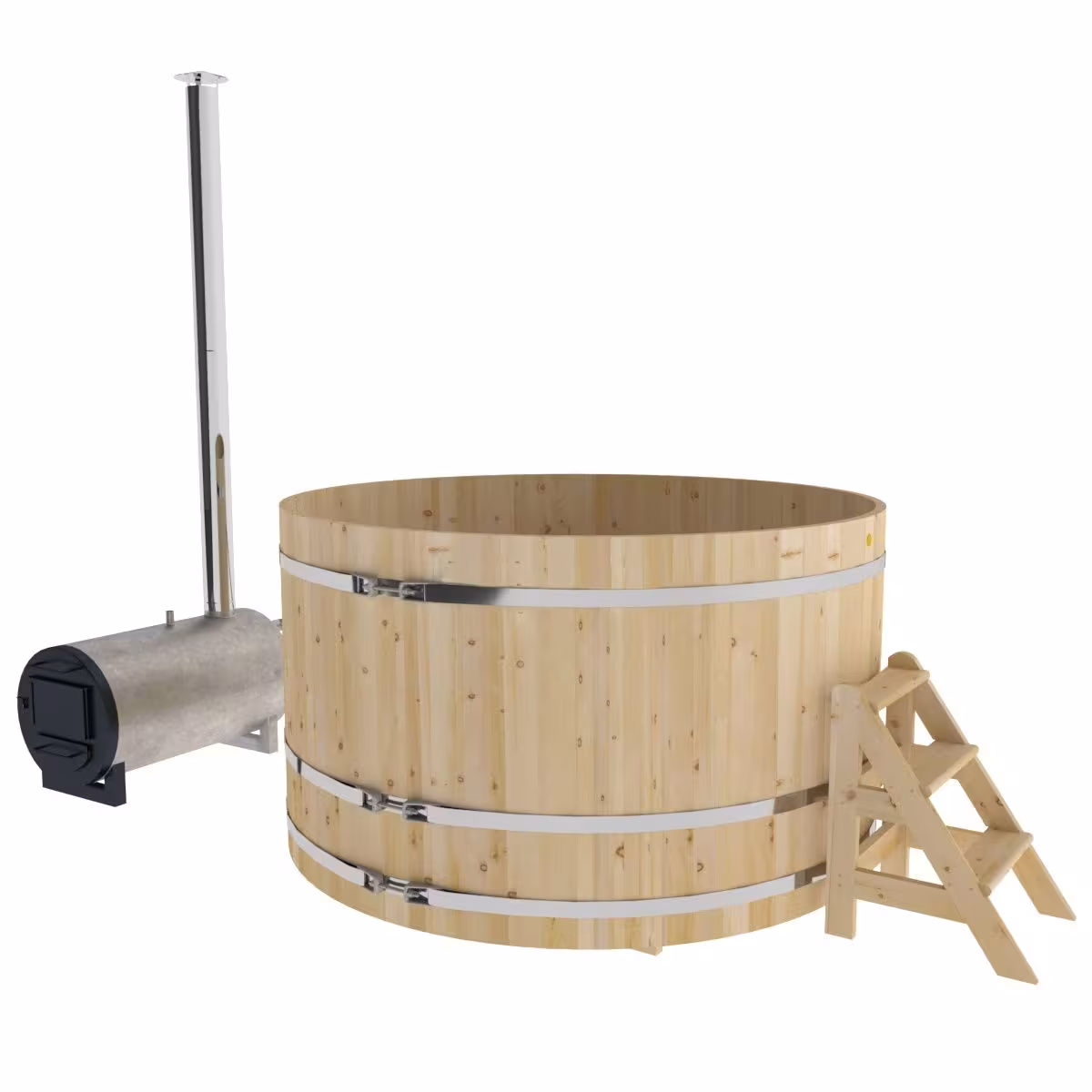 Фурако BentWood из кедра стандарт с наружной печкой 2100х1200 мм