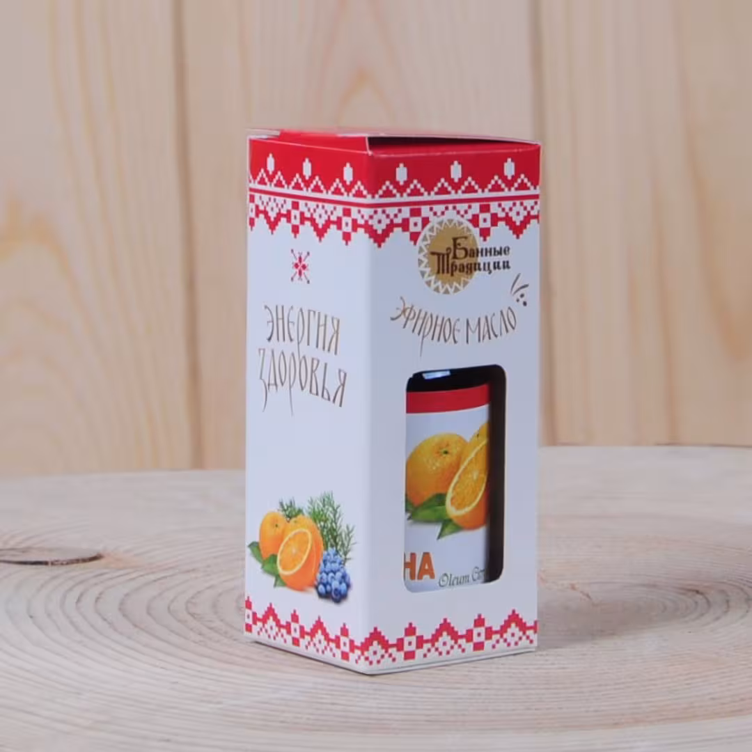 Масло апельсина 25мл в упаковке для бани