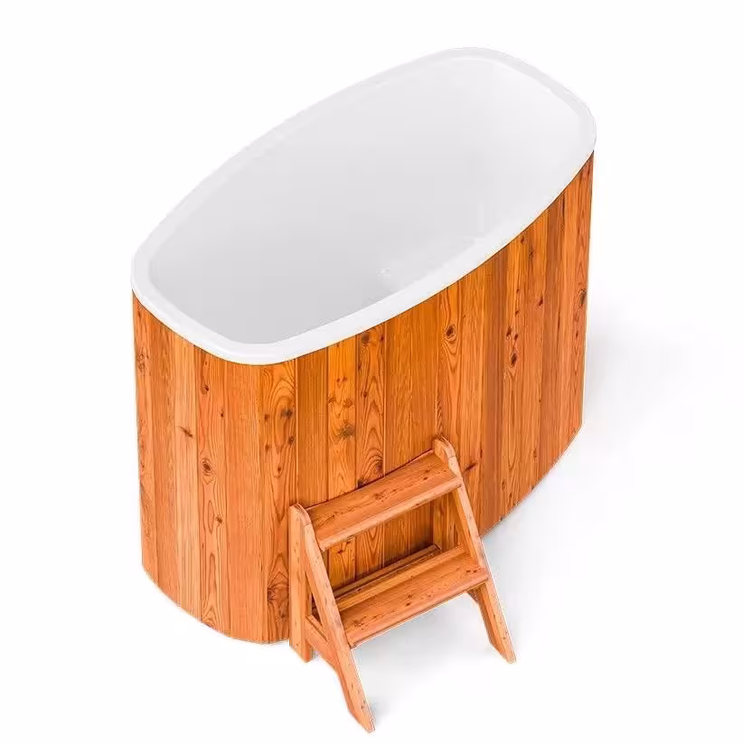 Овальная купель POLARSPA STANDART 79 3D-отделка термососна