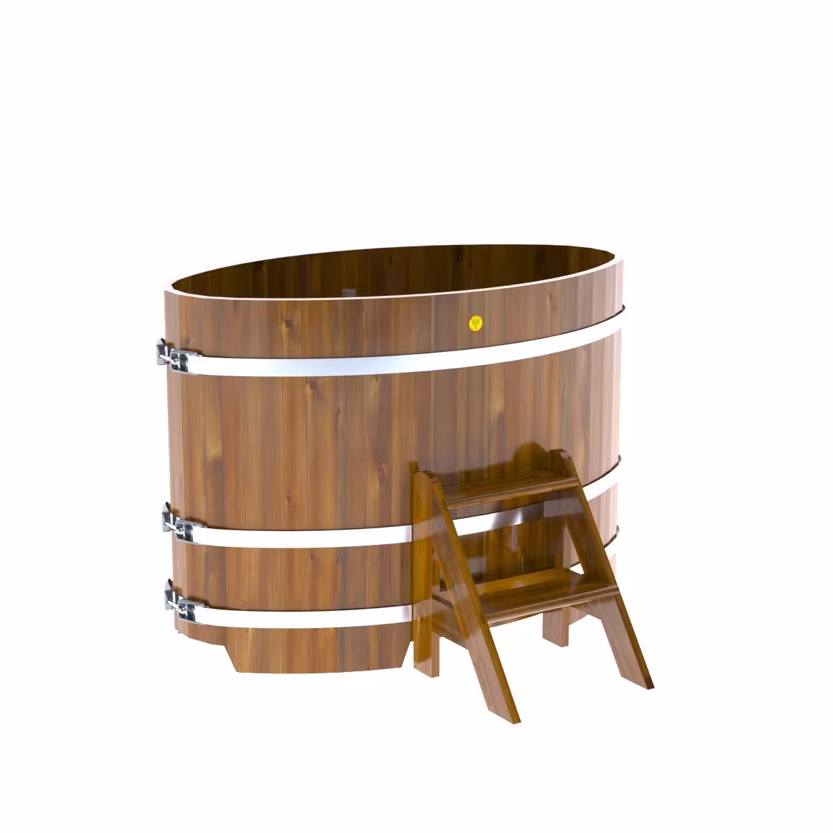Купель овальная BentWood из лиственницы овальная, морёная рустик 800х1420х1100 мм