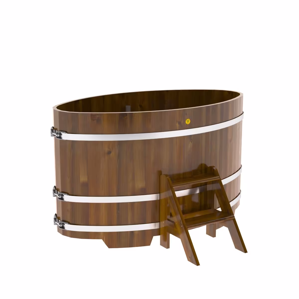 Купель овальная BentWood из лиственницы овальная, морёная рустик 920х1660х1200 мм