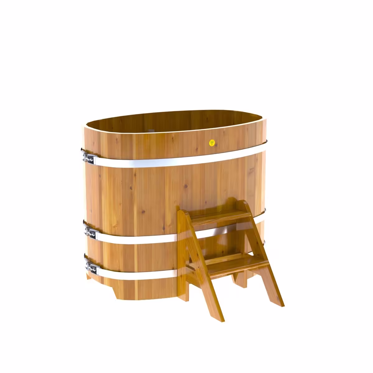 Купель овальная BentWood из лиственницы овальная, натуральная рустик 760х1160х1000 мм