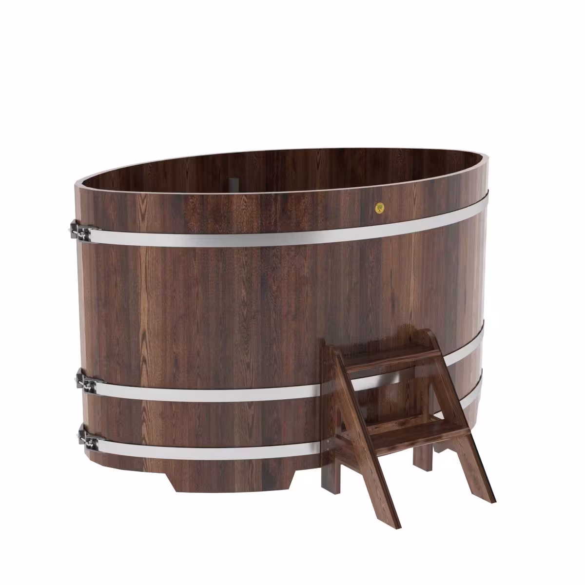Купель овальная BentWood из лиственницы овальная, морёная премиум 1120х1830х1100 мм