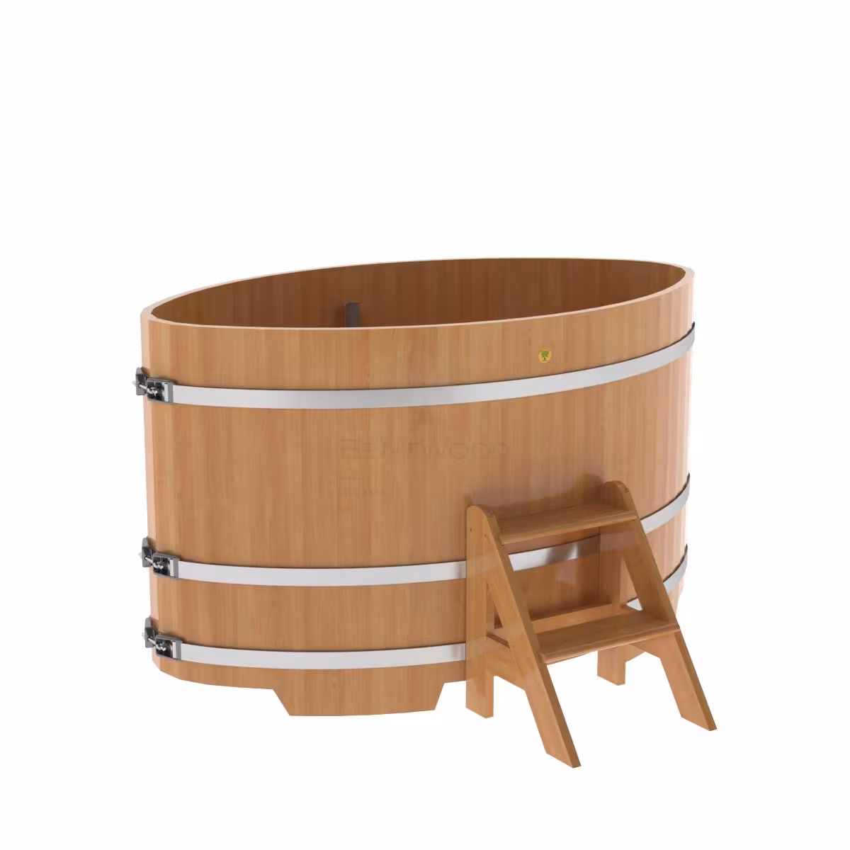 Купель овальная BentWood из лиственницы овальная, натуральная премиум 1020х1680х1000 мм