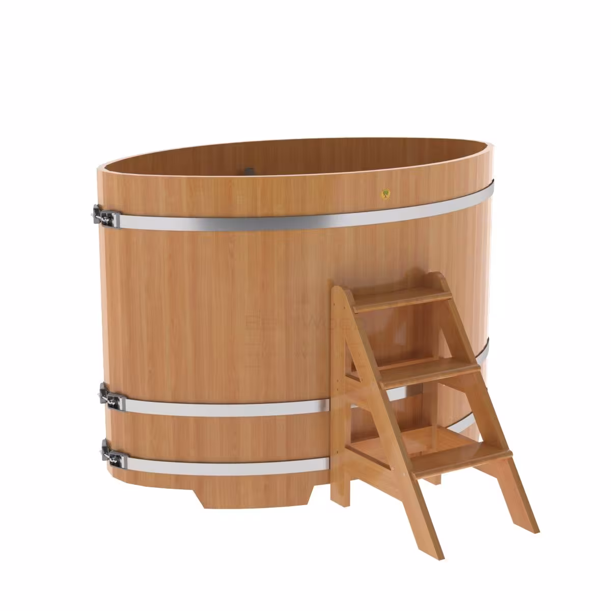 Купель овальная BentWood из лиственницы овальная, натуральная премиум 1020х1680х1200 мм