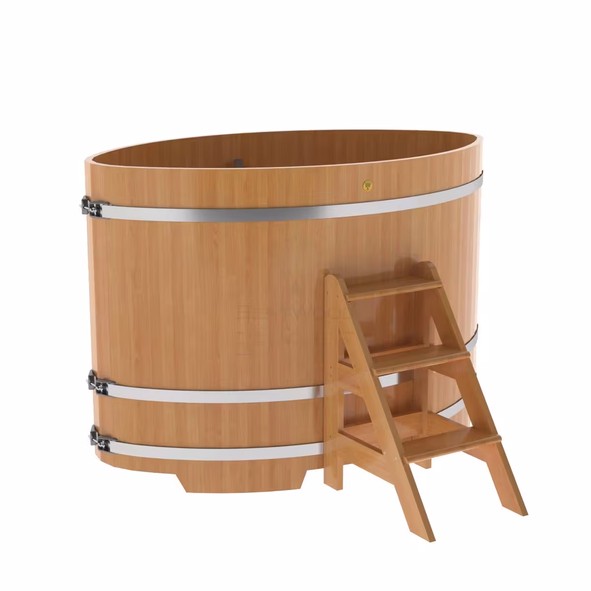 Купель овальная BentWood из лиственницы овальная, натуральная премиум 1080х1750х1200 мм