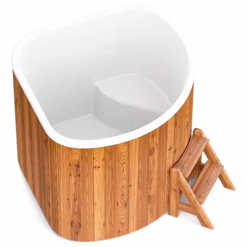 Угловая купель POLARSPA CORNER 160 BIG термобереза светлая