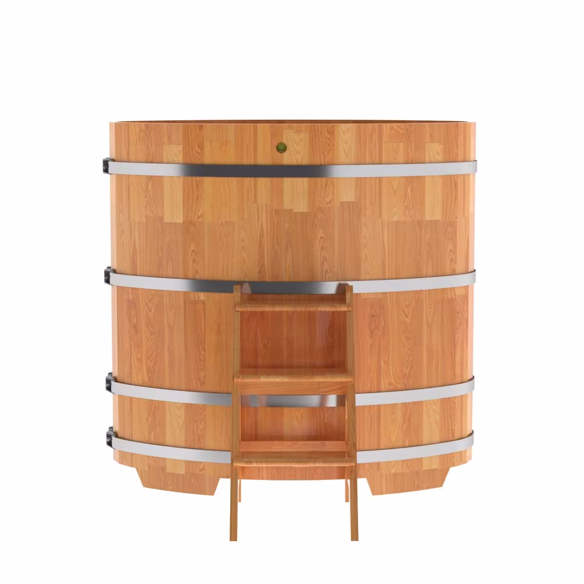 Купель угловая BentWood из сращенных ламелей лиственницы угловая, натуральная 1370х1370х1200 мм