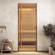 Дверь для хамам Doorwood АРТ Wood 6 Бронза 900х2100 мм