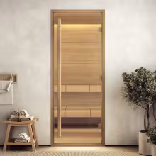 Дверь для хамам Doorwood АРТ Wood 3 Бронза Матовая 700х1900 мм
