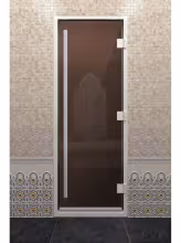 Дверь для хамам Doorwood "Хамам Престиж Бронза" 800х2100 мм