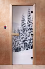 Дверь для бани и сауны Doorwood с фотопечатью A091