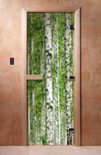 Дверь для бани и сауны Doorwood с фотопечатью A084