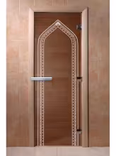 Дверь для бани и сауны Doorwood "Арка бронза" 600х2000 мм