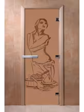 Дверь для бани и сауны Doorwood "Искушение бронза матовая"