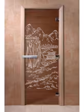 Дверь для бани и сауны Doorwood "Китай бронза"