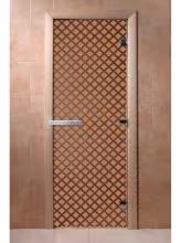 Дверь для бани и сауны Doorwood "Мираж бронза матовая" 700х1900 мм