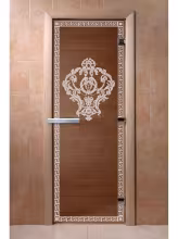 Дверь для бани и сауны Doorwood "Версаче бронза"