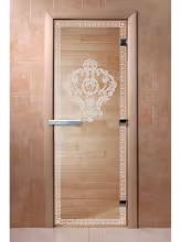 Дверь для бани и сауны Doorwood "Версаче прозрачная"