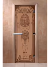 Дверь для бани и сауны Doorwood "Египет бронза матовая" 700х1900 мм