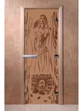 Дверь для бани и сауны Doorwood "Горячий пар бронза матовая" 700х1900 мм
